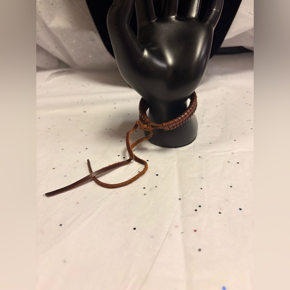 Braided Leather Bracelet - Picture 3 of 6